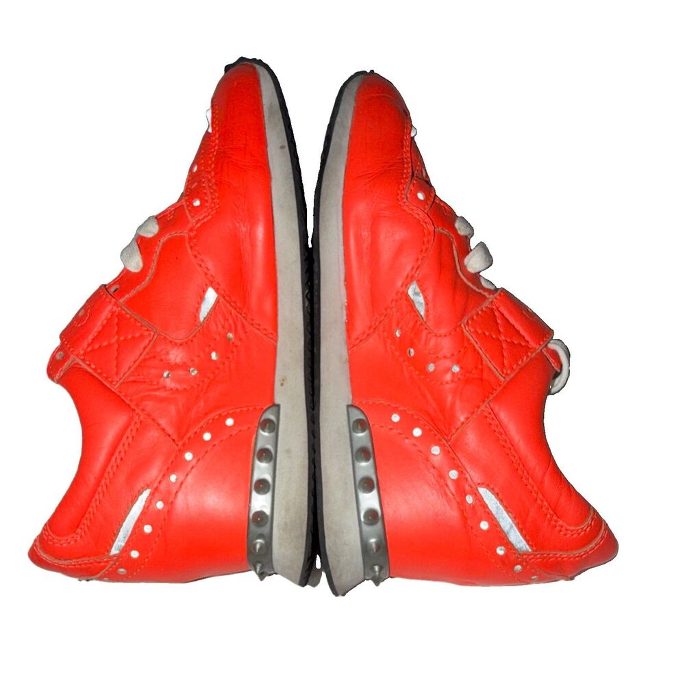 ASH Detox Wedge Women’s Sneakers neon orange Lace Up Studded Sz US 7.5 - EU 38